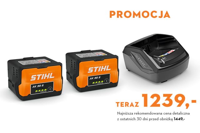 Zestaw startowy STIHL: 2 akumulatory AK 30 S i ładowarka